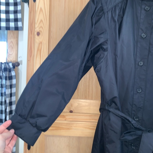 Weather Wise by micki VINTAGE black rain trench coat size 22 1/2 - Picture 4 of 7